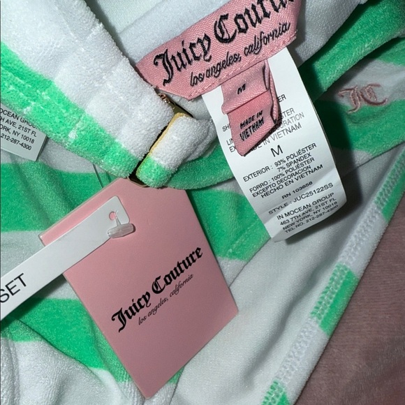 Juicy Couture Striped Regular Size M Bikini Swimwear for Women Viral! NWT summer - Picture 12 of 14